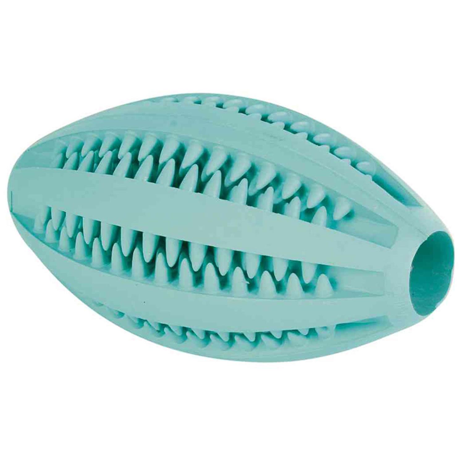 Pelota Caucho Natural Menta Rugby Denta Fun para Perros Trixie