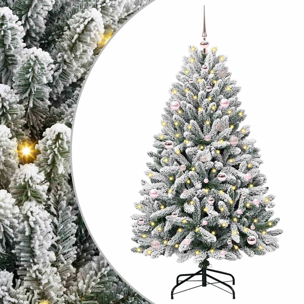 vidaXL Árbol de Navidad artificial 150 cm 150 LED Blanco Cálido