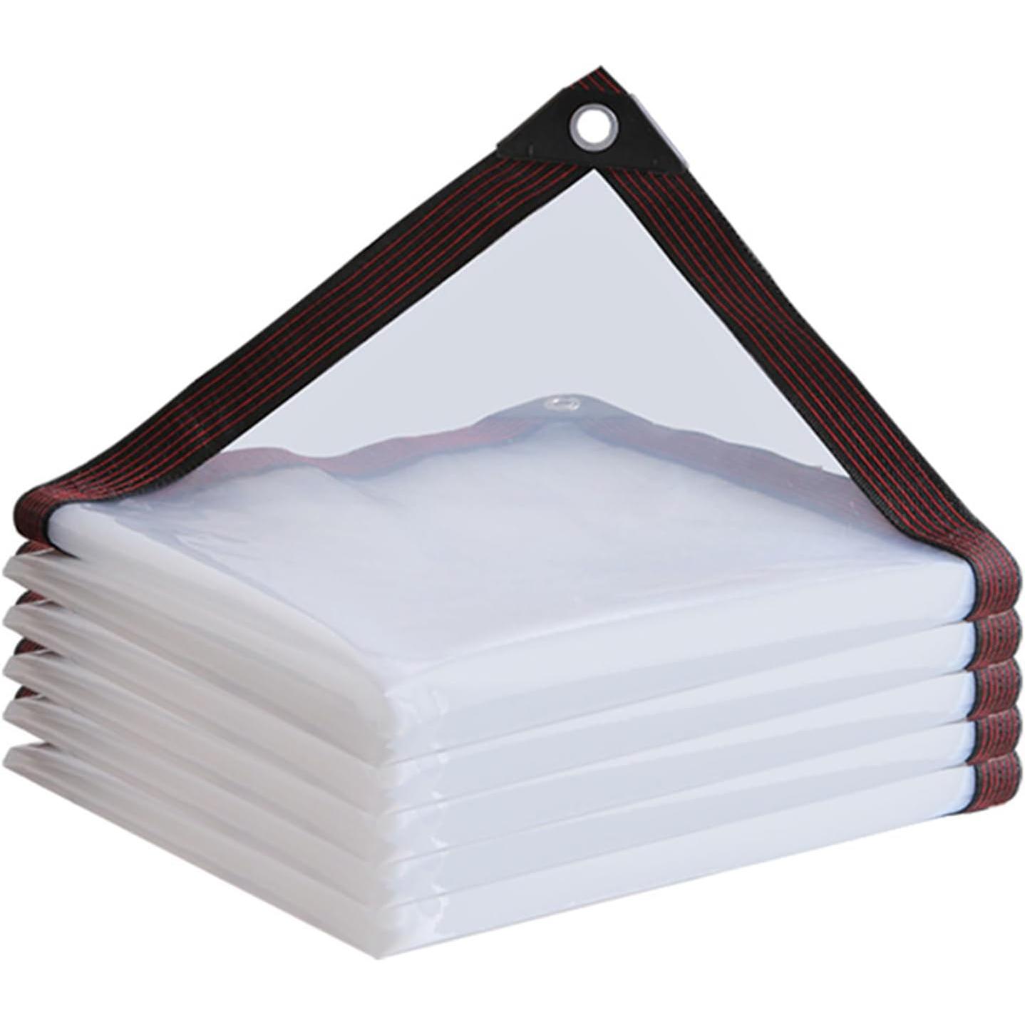 Om Home Lona Impermeable Engrosada Cubierta de Lluvia de Tela de Plástico Transparente para el aislamiento de Cultivos Suculentos