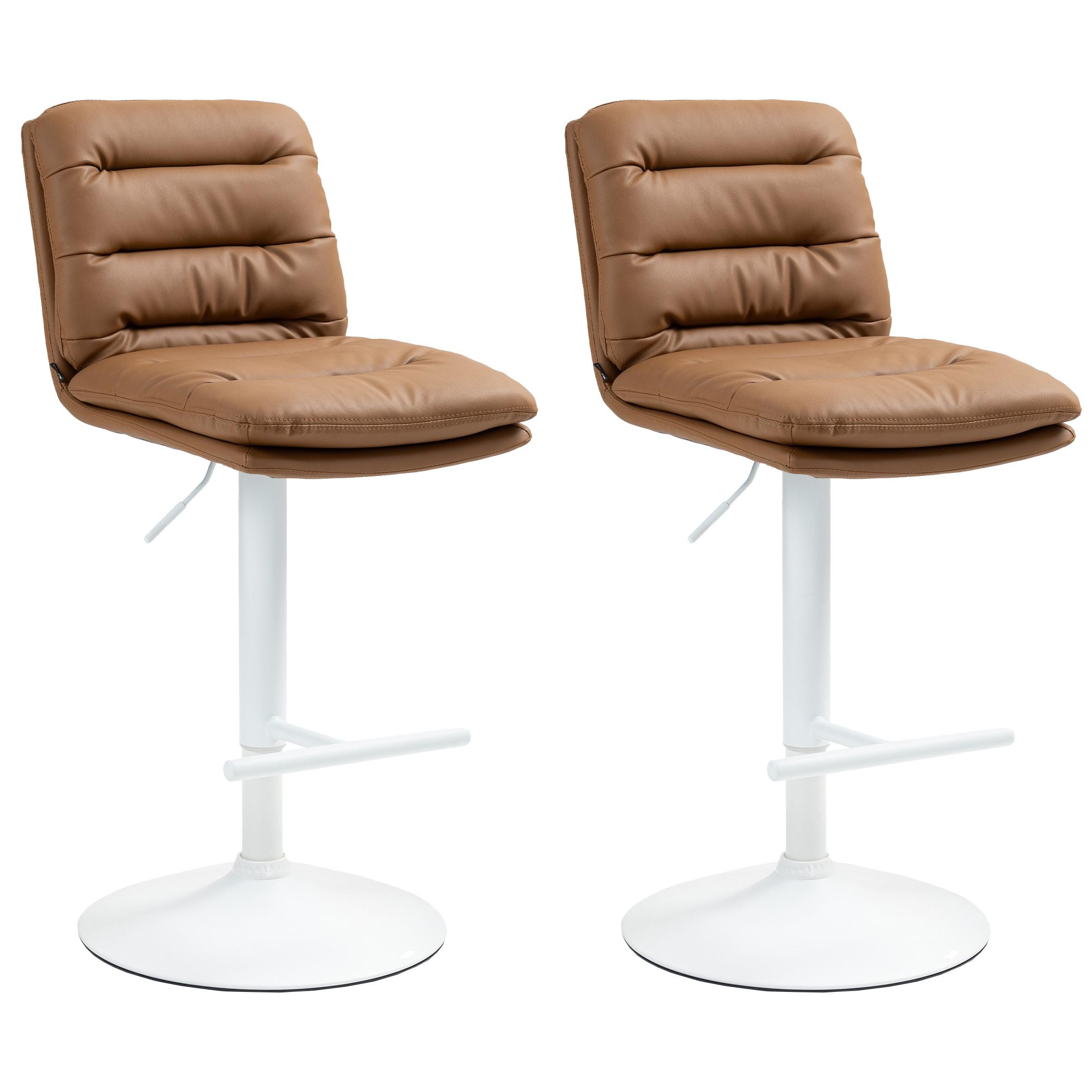 2er Set Barhocker Damar Kunstleder wei