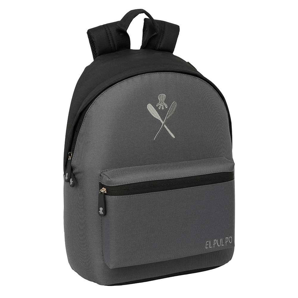 SAFTA | Mochilas Escolares Doble El Pulpo para Portátil y Tablet Compartimento Antirrobo Trasero Acolchado, Doble Tirador en Cremallera Principal, Bolsillo Frontal con Cremallera, Asa Superior, Marino