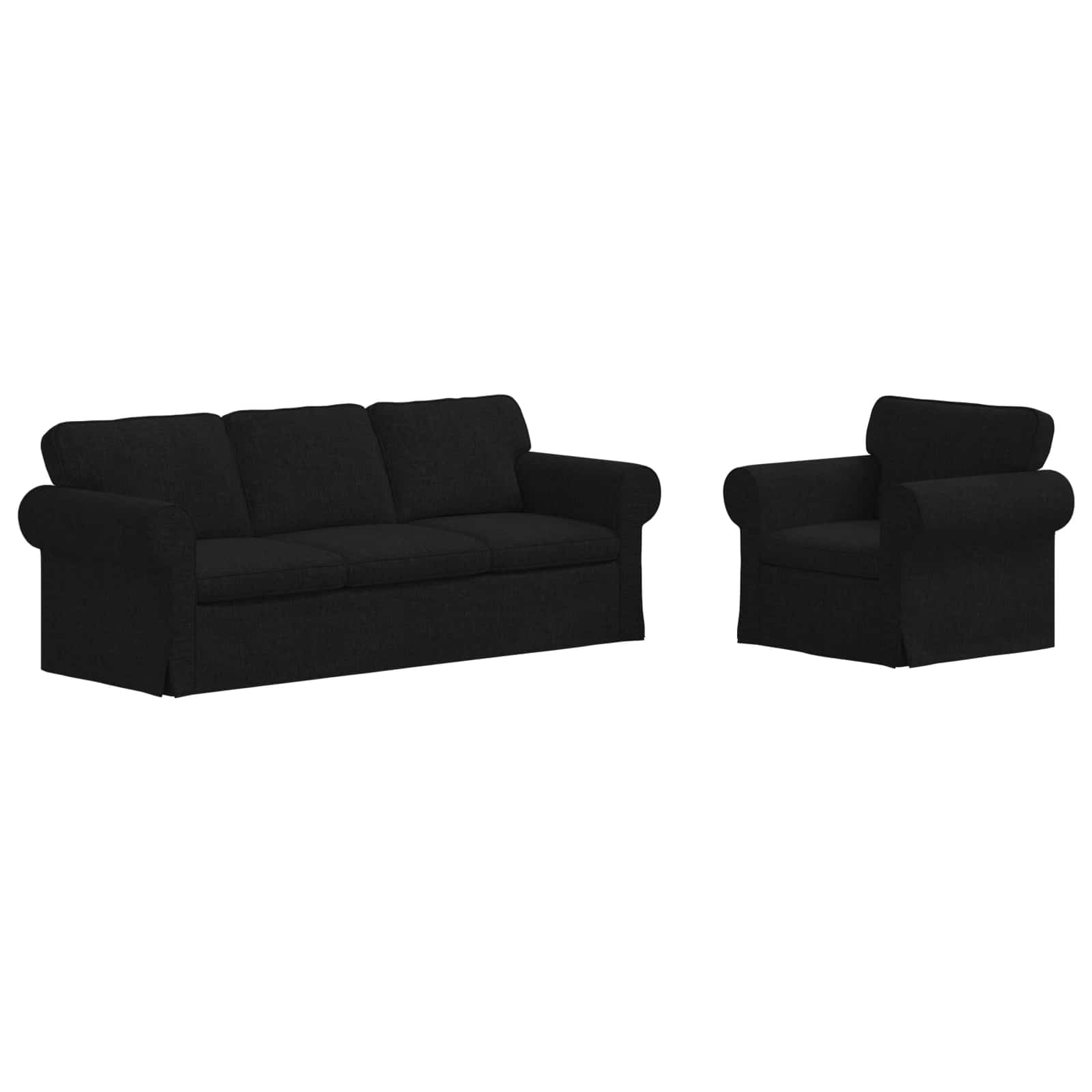 vidaXL Juego de Sofá 2 uds. tela 215 x 82 x 80 cm Multicolor