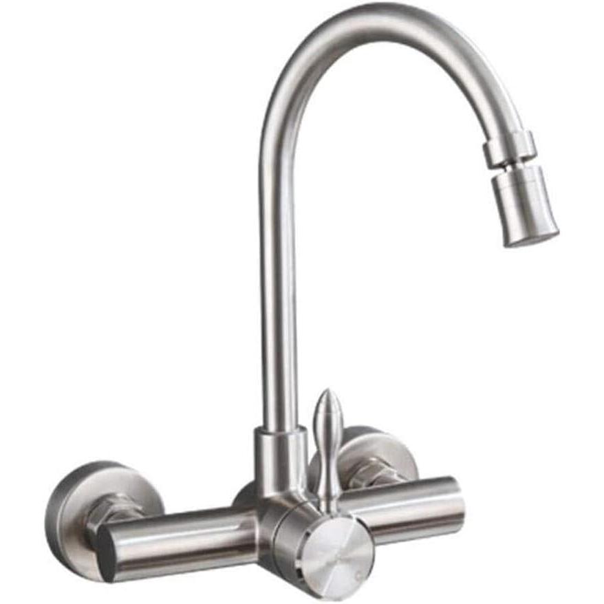 Om Home Grifos de Cocina de Montaje en Pared, Acero Inoxidable 304, Grifo de Agua Caliente de Montaje en Pared, Fregadero, Lavabo, balcón, lavandería