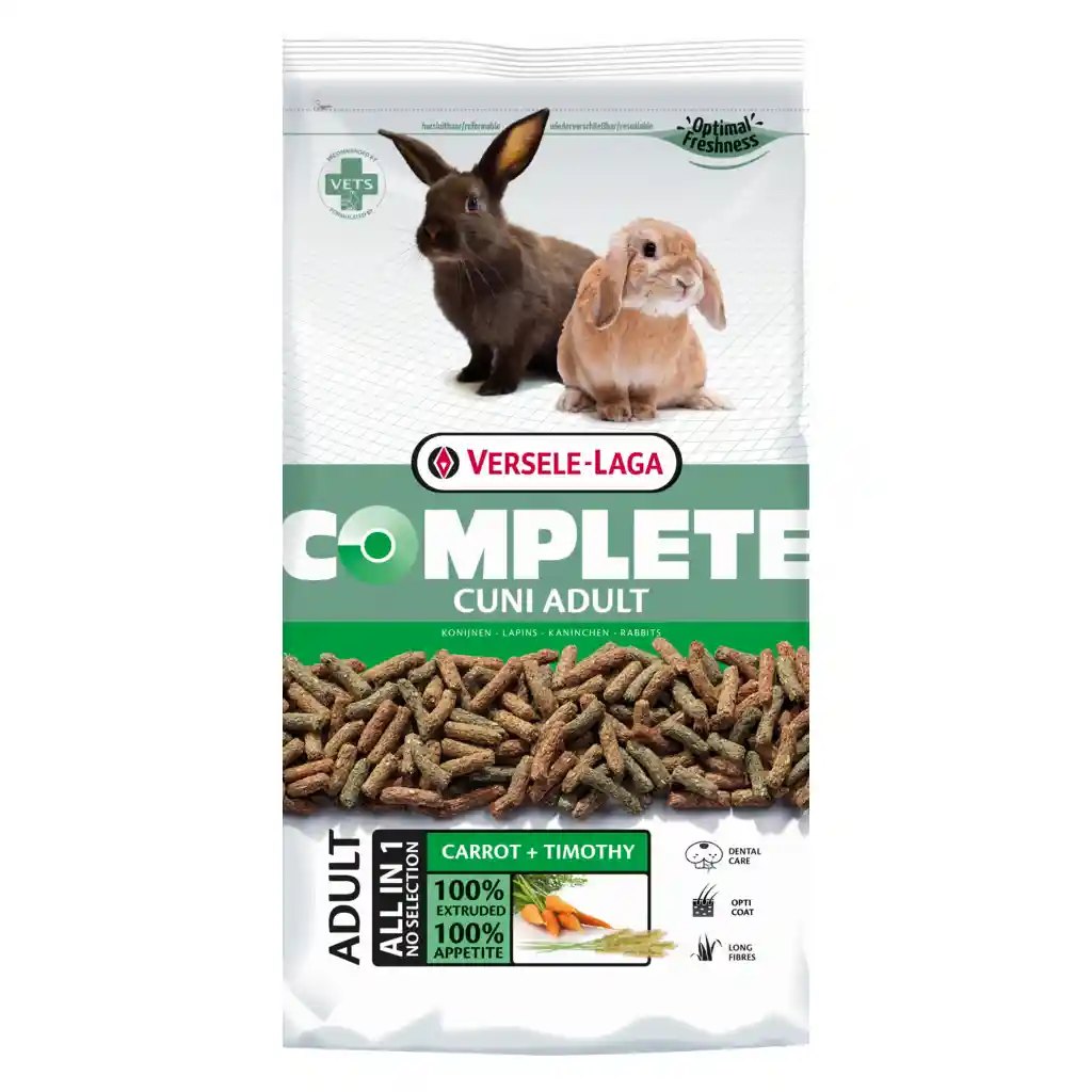 Pienso Conejos, Versele-Laga Complete Cuni Adult, Comida Nutritivo Para Conejos, Alimento Sin Cereales 500Gr, 1.75Kg, 8Kg