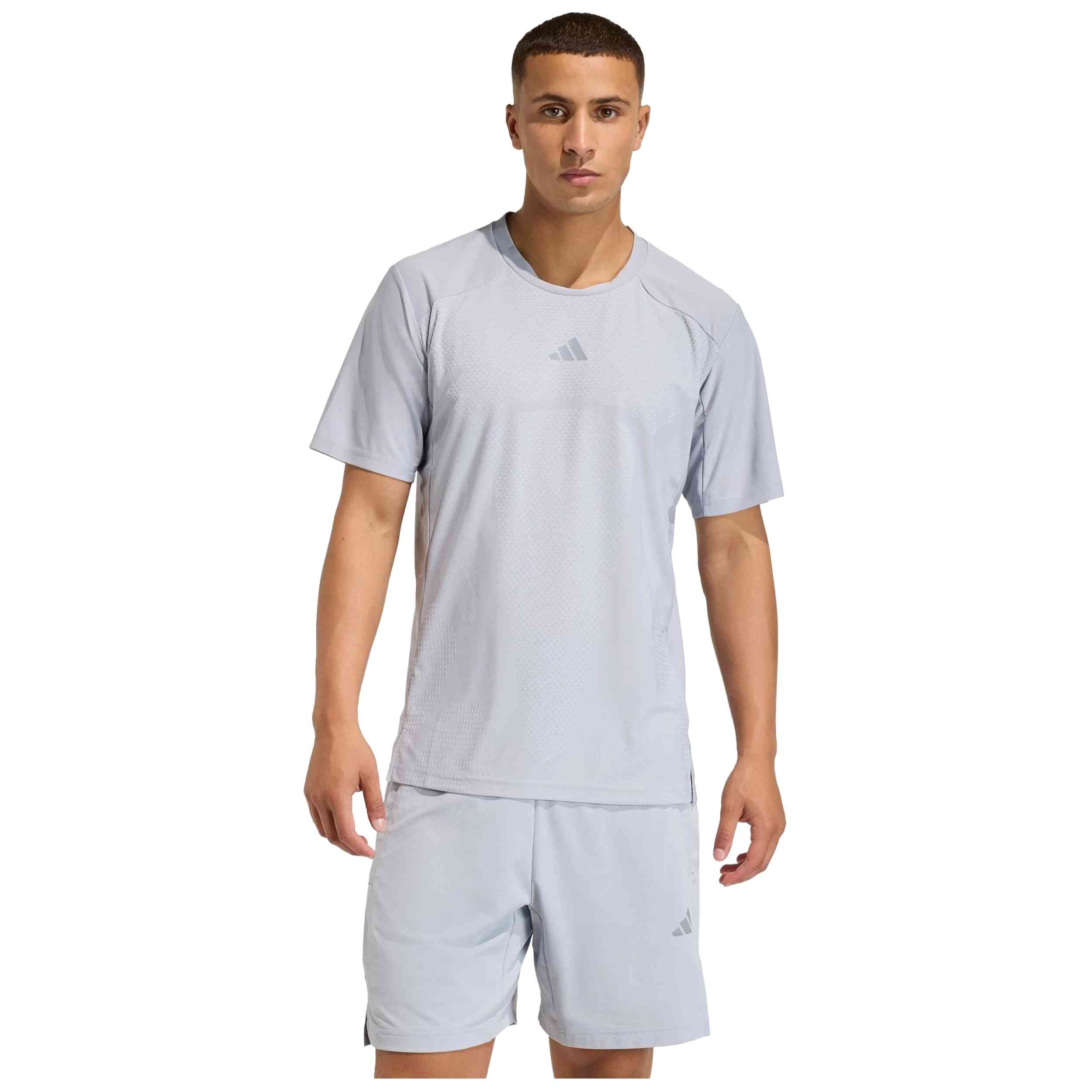 Camiseta De Manga Corta Adidas modelo CLIMACOOL 3D "Halo Silver" para hombre y mujer en color Gris