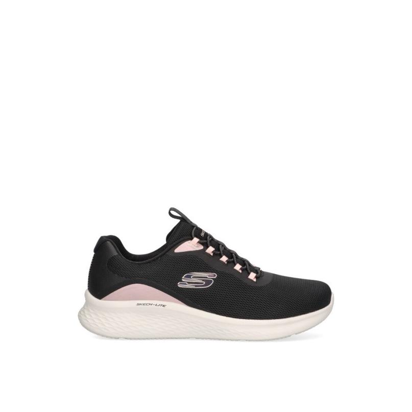 Zapatillas Running Skechers - Mujer - Suela Plana - Modelo 150041 - Color Negro