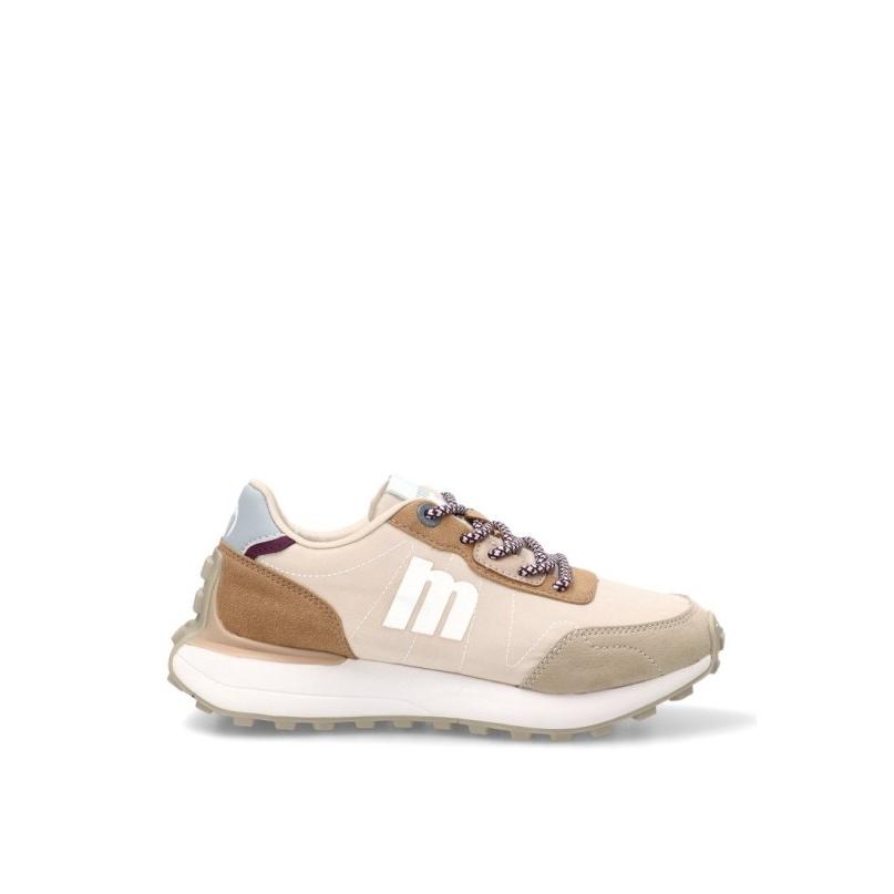 Zapatillas Casual Mustang - Mujer - Suela Plana - Modelo 60779 - Color Beige