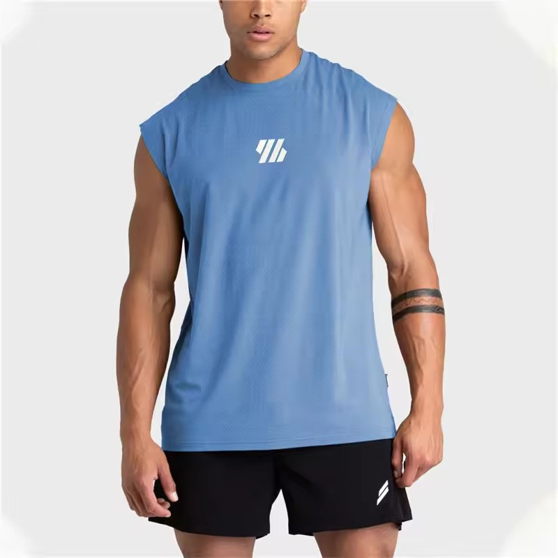 TK Camiseta De Deporte Sin Mangas Para Hombre Verano 2025 Camiseta De Gimnasio Quickly-dry Mesh True to Size Running Tank Top