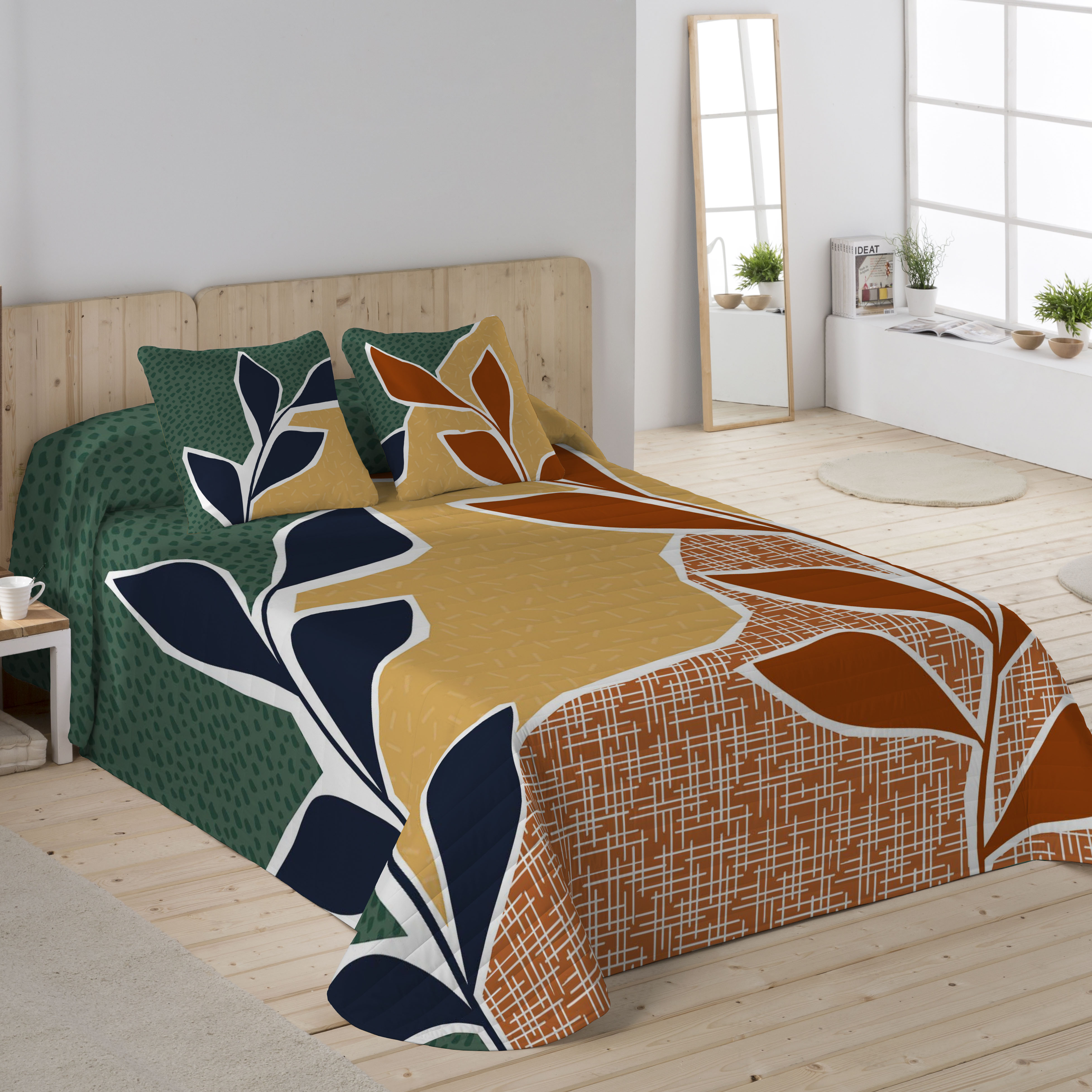 ICEHOME - Colcha Bouti Estampada 100% Algodón 144 Hilos - Relleno 70 gramos - Colcha Ligera para Cama 90/135/150/180 - Fabricado en España