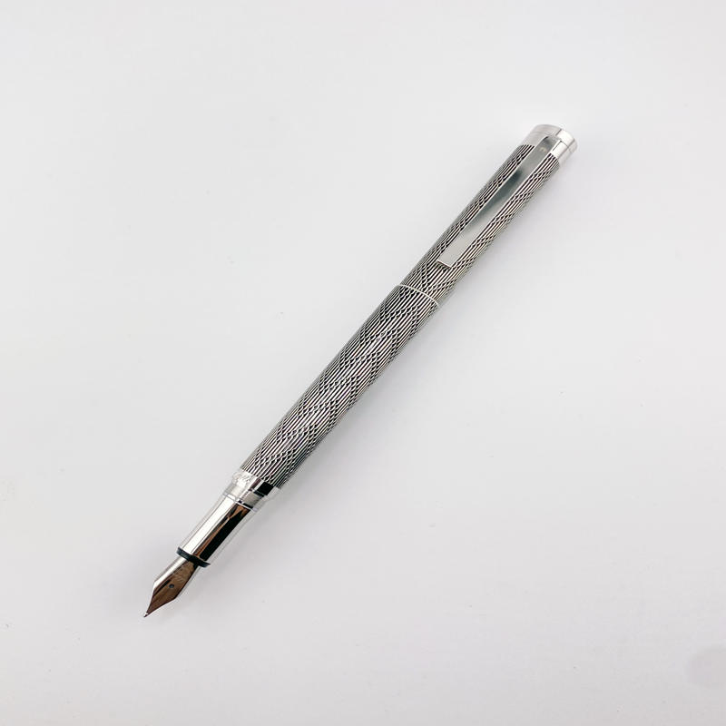 Pluma Estilográfica Waldmann Xetra Plata Laca Negra