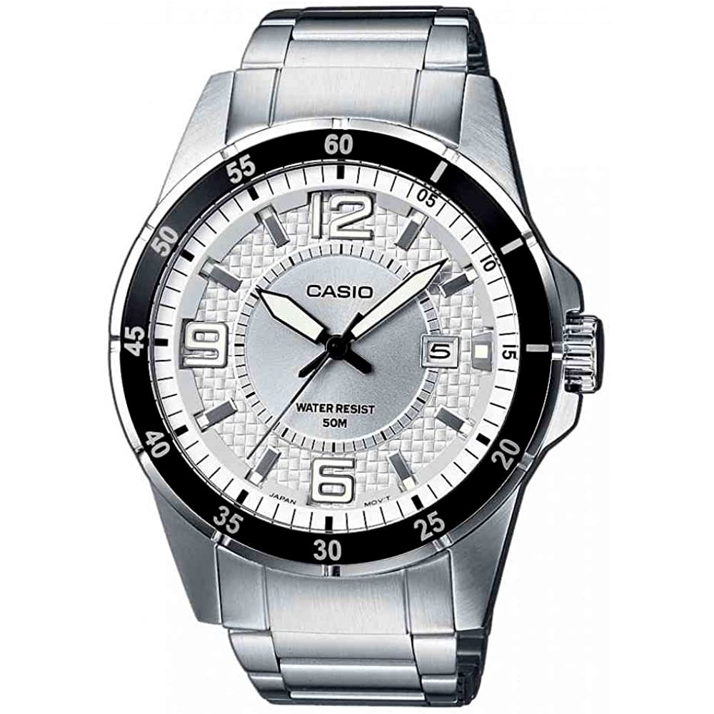 Casio Mtp-1290d-7av Collection Reloj Para Para Hombre Color Plateado