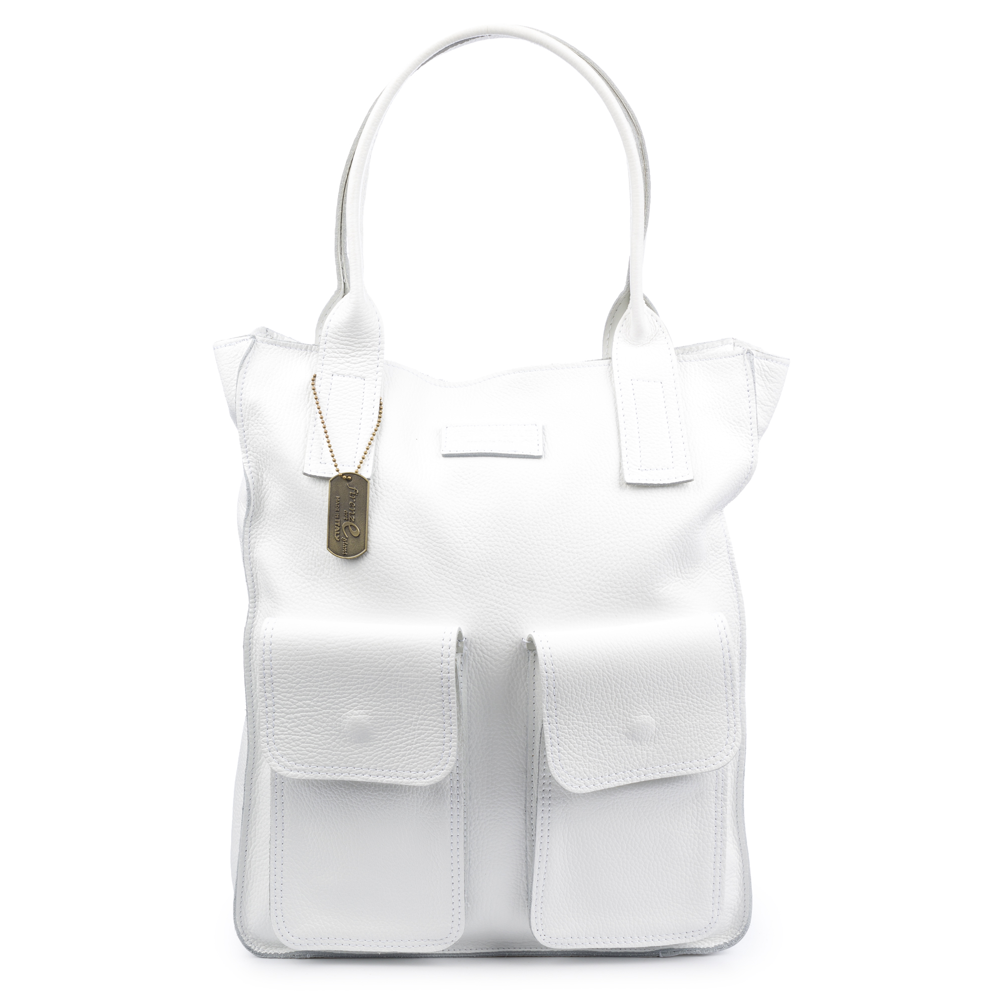 FIRENZE ARTEGIANI Bellona Bolso Tote Mujer. Piel auténtica Dollaro Fabricado en Italia 33x11x40 Cm.