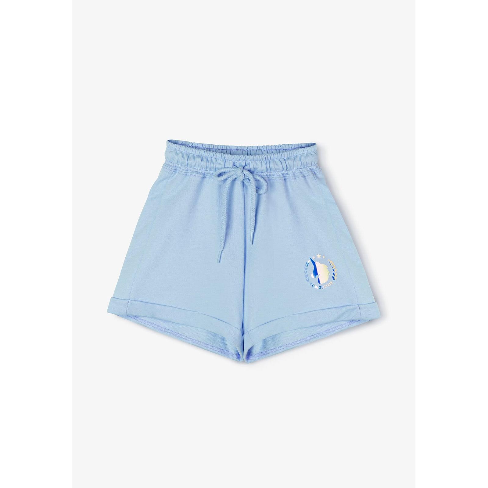 Conguitos - Short Deportivo De Niña En Celeste para Niña