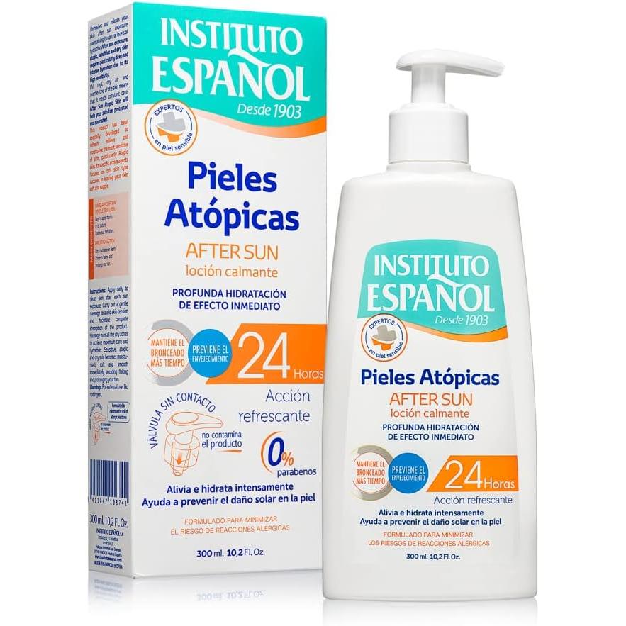 Instituto Español - Loción after sun Piel Atópica 300 ml calma irritación e hidrata en profundidad para pieles sensibles