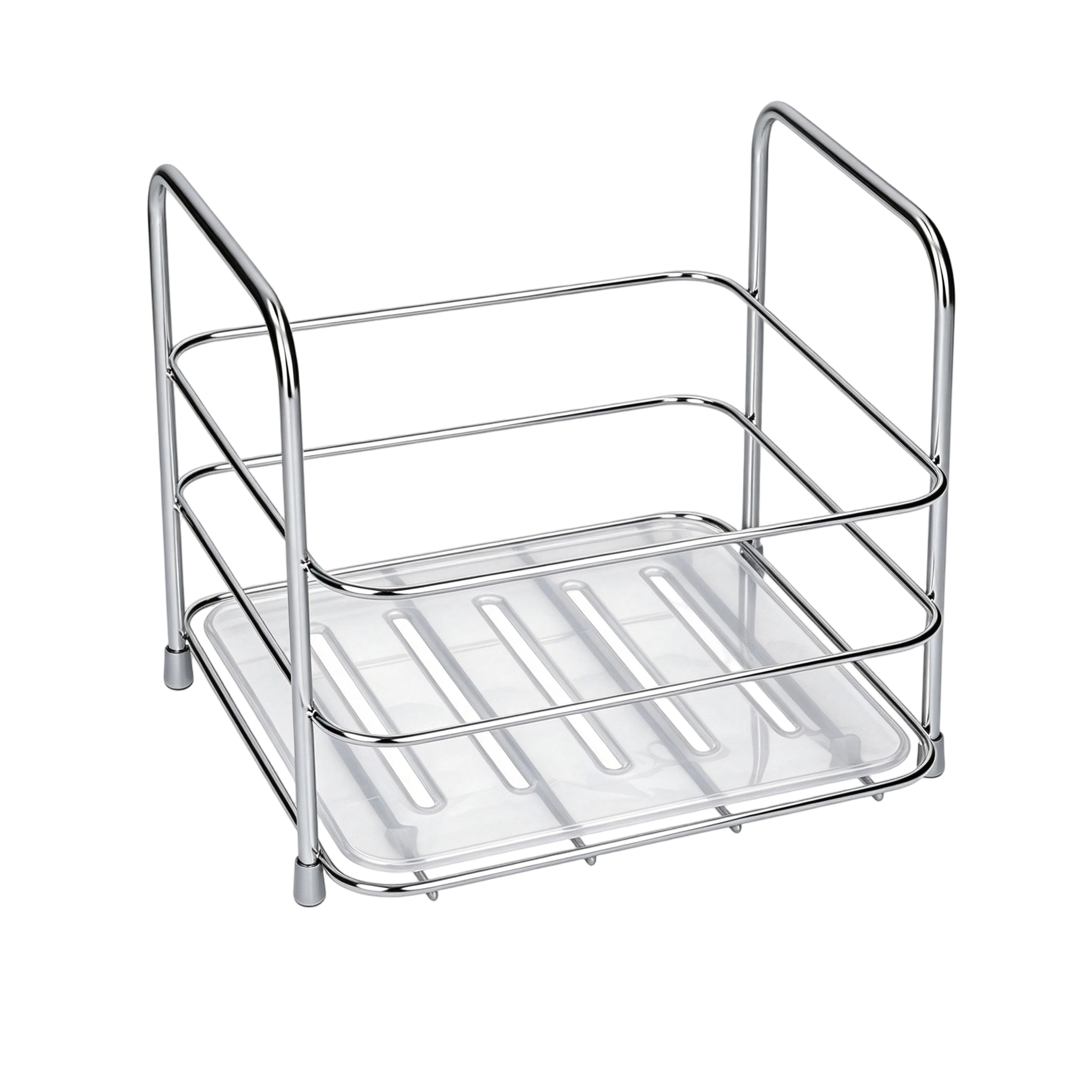 Estante Organizador de cocina, organizador multiusos cromado con bandeja desmontable, ideal para guardar tus botes de especias en cocina, cosméticos en baño y accesorios de oficina sobre tu mesa de trabajo