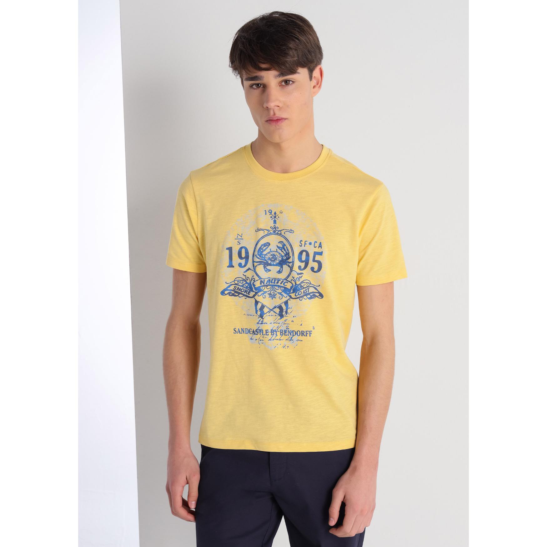 Camiseta de manga corta grafica en el pecho