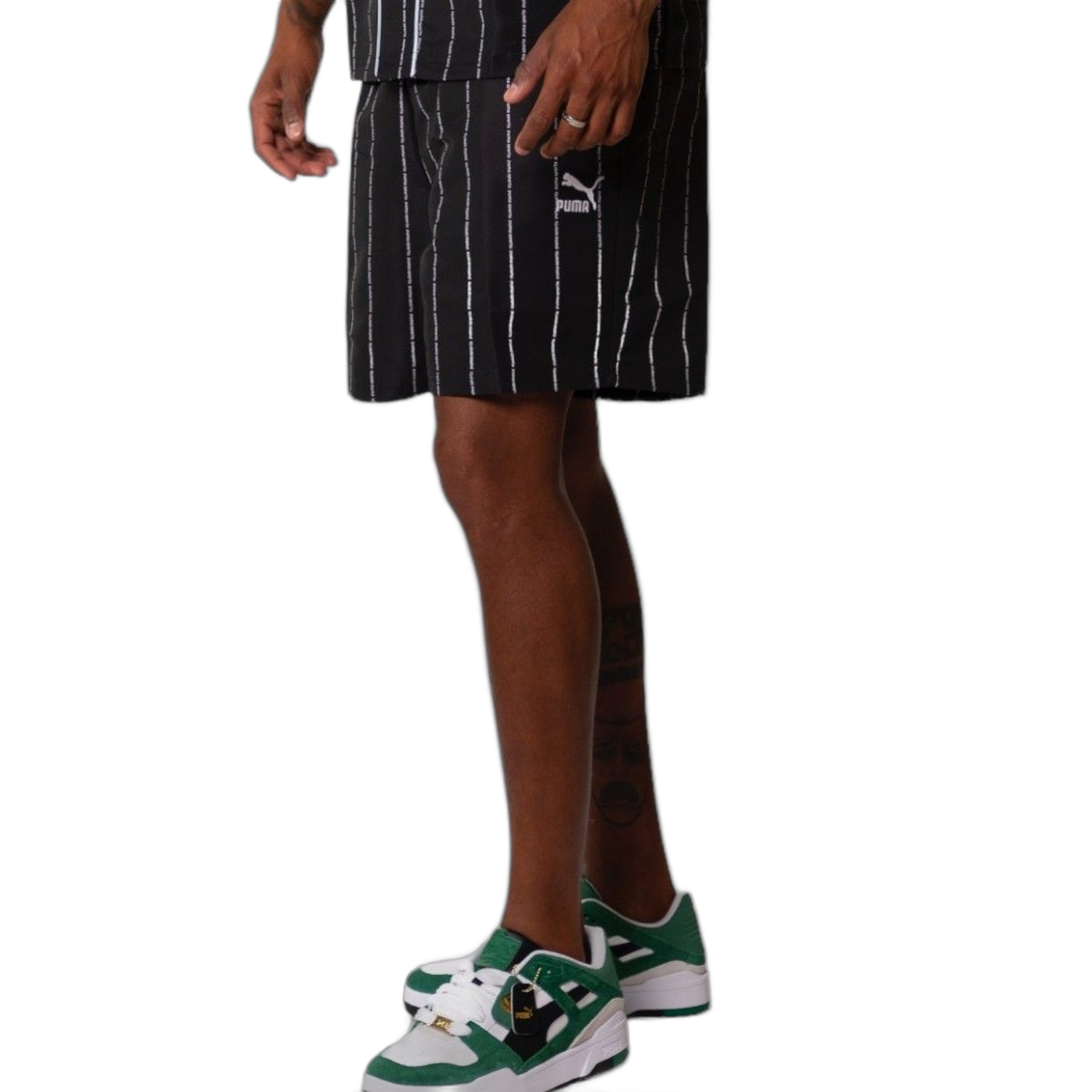 Short Puma Team 6 Woven Negro Hombre Moderno, Ropa casual 100% Algodón