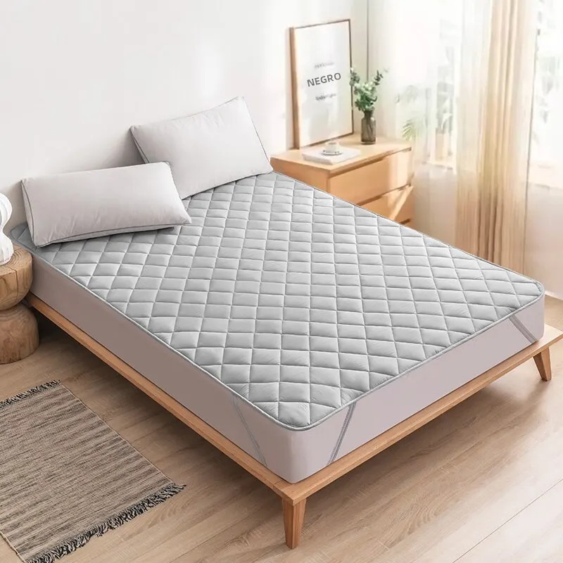 Om Home Protector De Sábanas Ultrasonido Lavable Con Banda Elástica Para Cama Cubierta De Mátre100% Poliester Protección Hidrofóbica Para Cama
