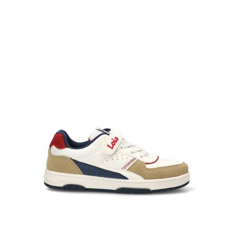 Zapatillas Casual Lois - Niño - Suela Plana - Modelo 63346 - Color Blanco