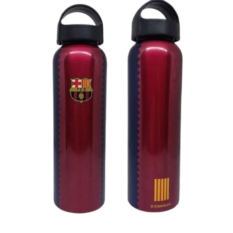 Botella de aluminio FC barcelona 600ml | Diseño oficial con licencia | Hidratación deportiva