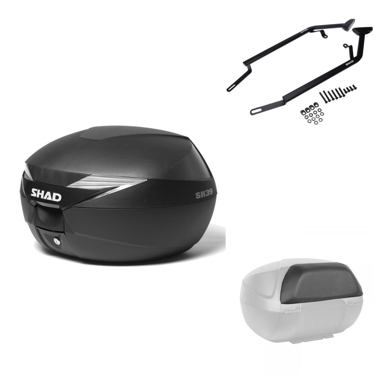 Baul Trasero + Herraje Montaje + Respaldo De Pasajero Sh39 Sh 39 KIT-177876