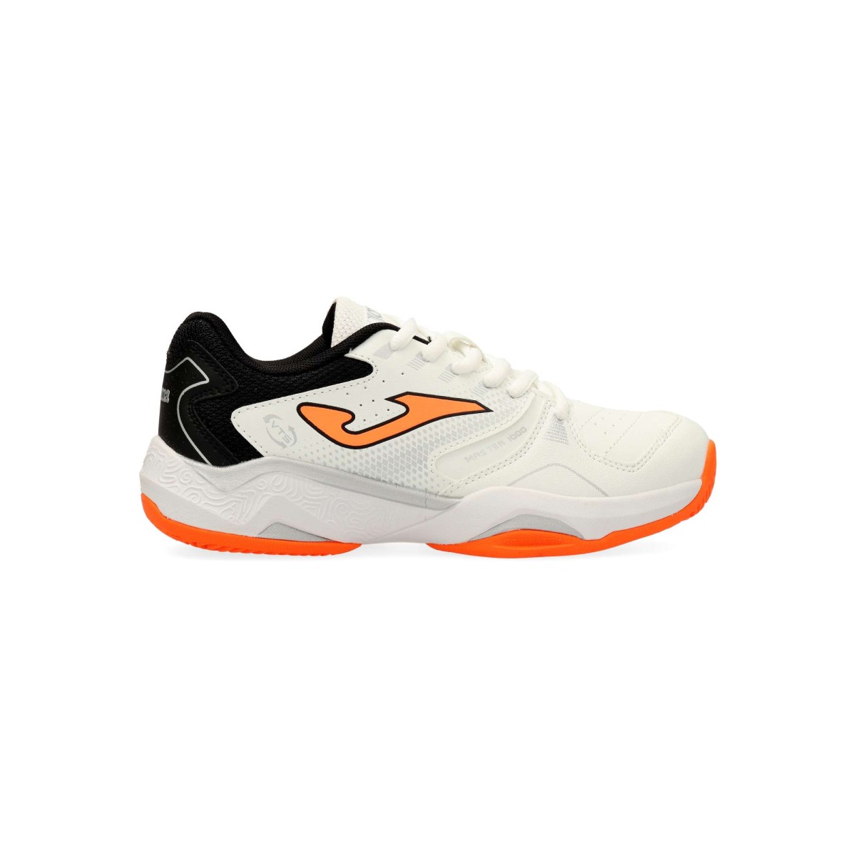 Joma - Zapatillas de pádel Master 1000 para niños, con upper de mesh transpirable y piel sintética, sistema VTS de ventilación y suela de caucho