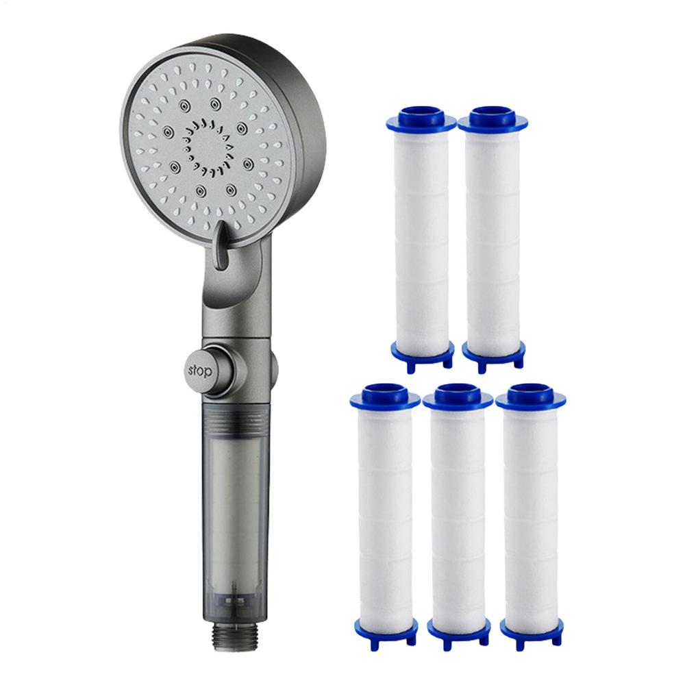 TK Cabezal De Ducha Con 5 Filtros Alta Presión 5 Modos Ajustable Sprayer Lavado De Energía Integrado Para Agua Dura