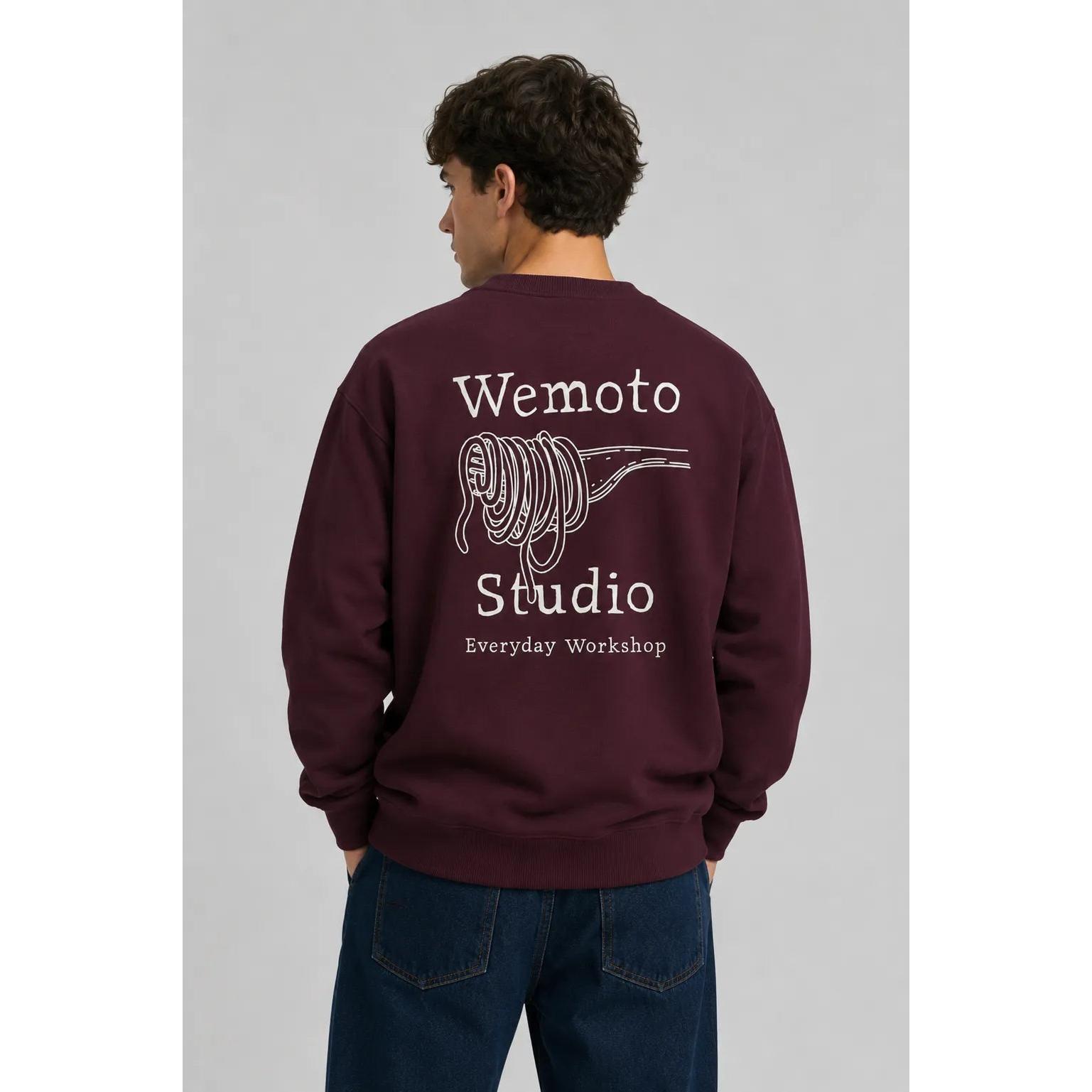Wemoto Clothing Sudadera Hombre Pasta Club Burdeos