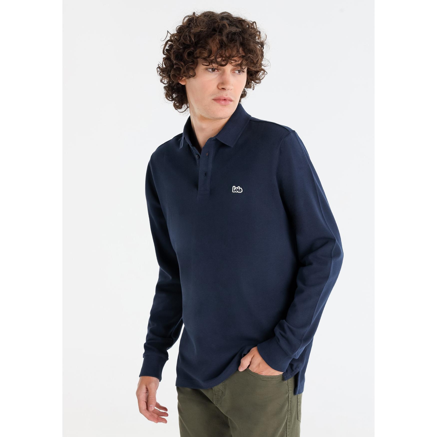 LOIS JEANS - Polo Basico pique de manga larga