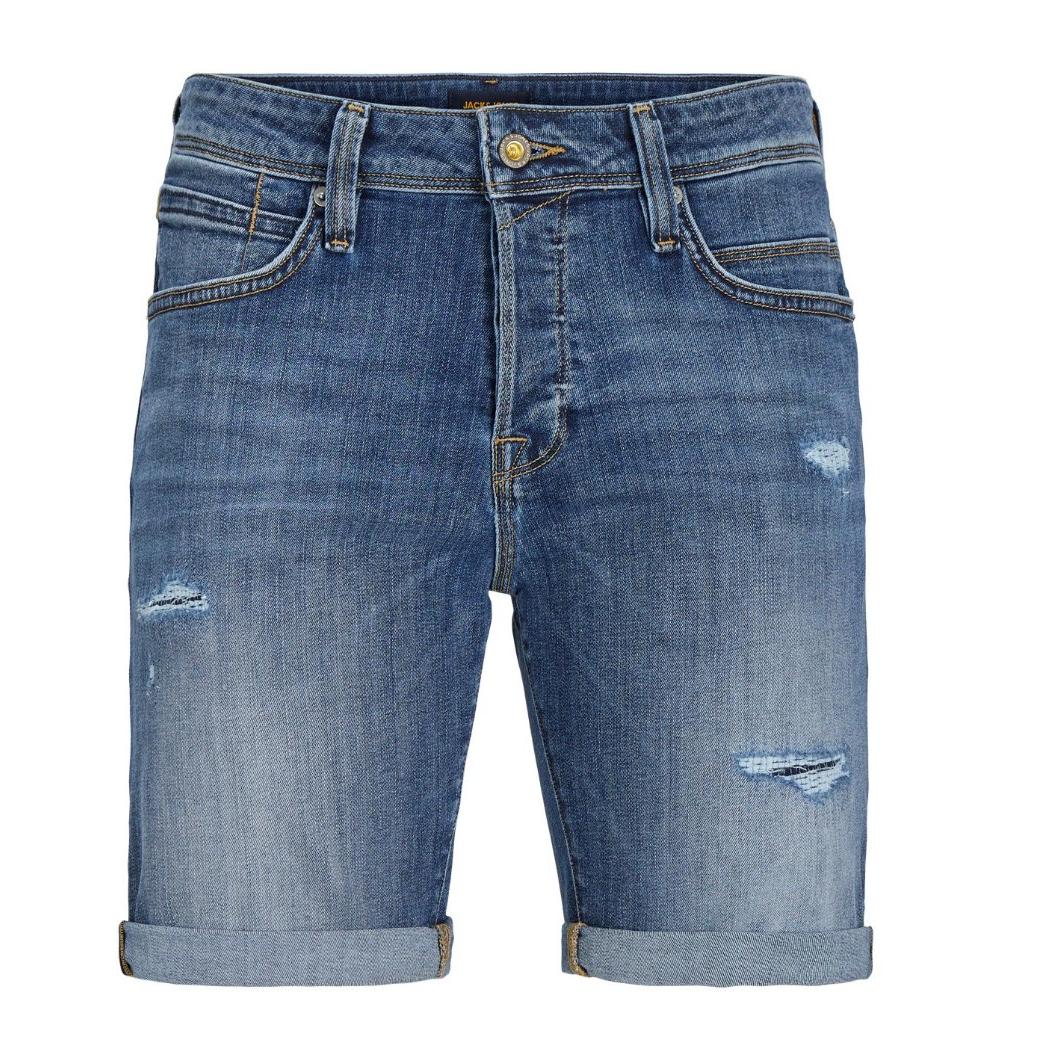Jack & Jones Hombre Short Bermudas con 5 Bolsillos Mod JJIRICK JJFOX - 039 Blue Denim Moda Casual Informal Ref 250490