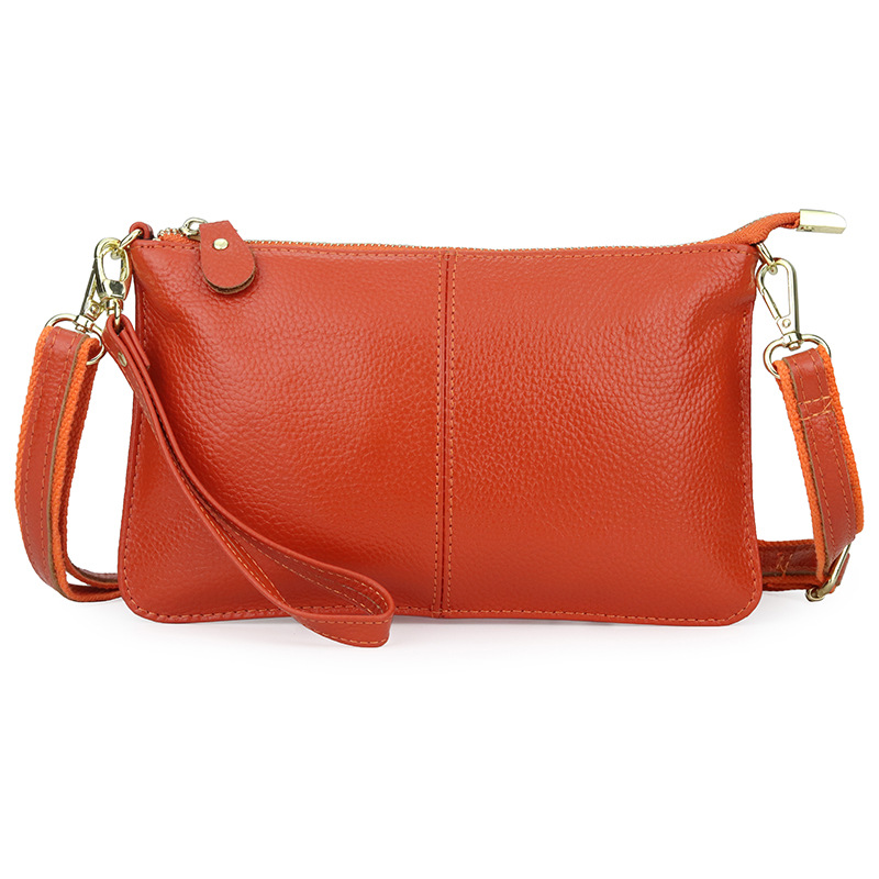 Bolsos cruzados pequeños de cuero genuino para mujer, mini bolsos de hombro, carteras