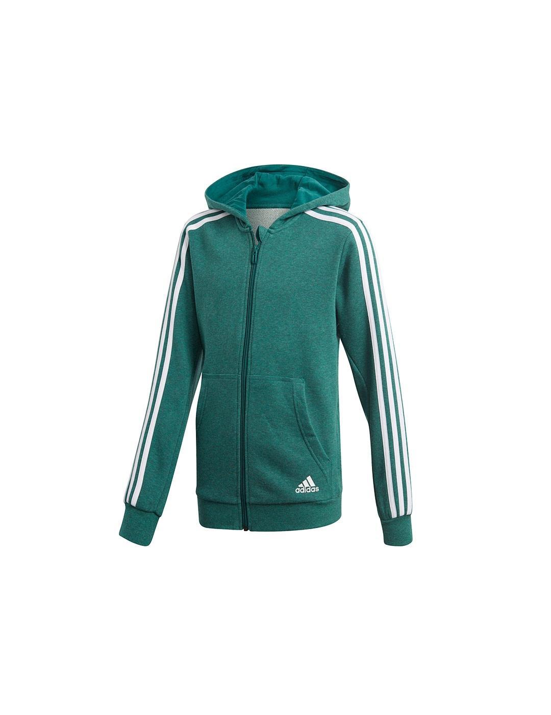 Chaqueta Junior Adidas YB 3S Verde - Ideal para Actividades Deportivas