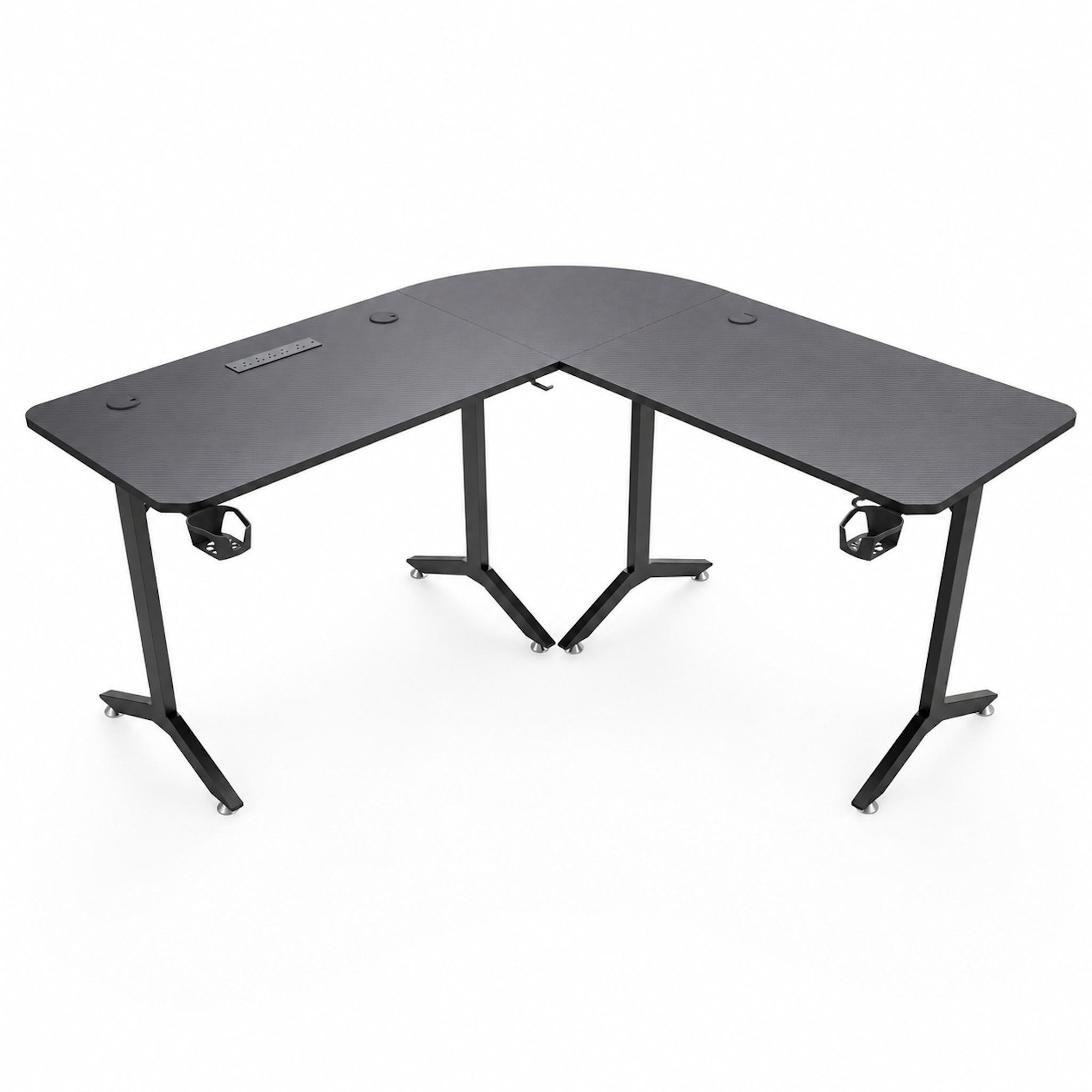 Escritorio Esquinero o Lineal 2 en 1 para Gaming y Oficina, Mesa en L Modular 146x146 cm con Soporte Monitor, Mesa esquina o lineal Multifunción para Home Office y Setup Gamer