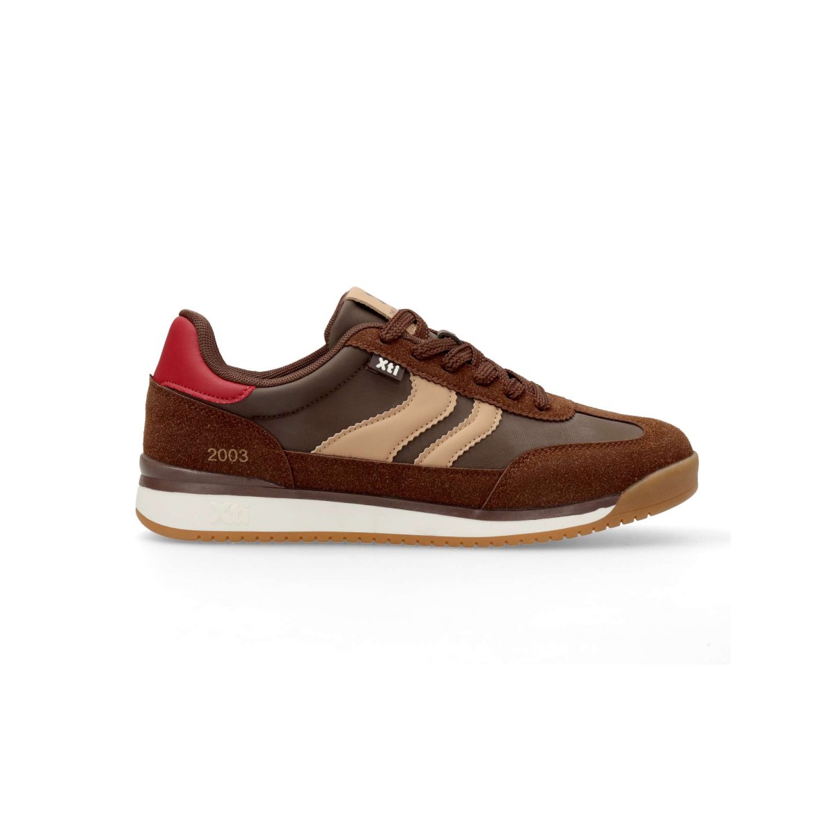 Xti - Zapatillas deportivas hombre diseño retro inspiración casual imitación piel serraje veganas suela goma