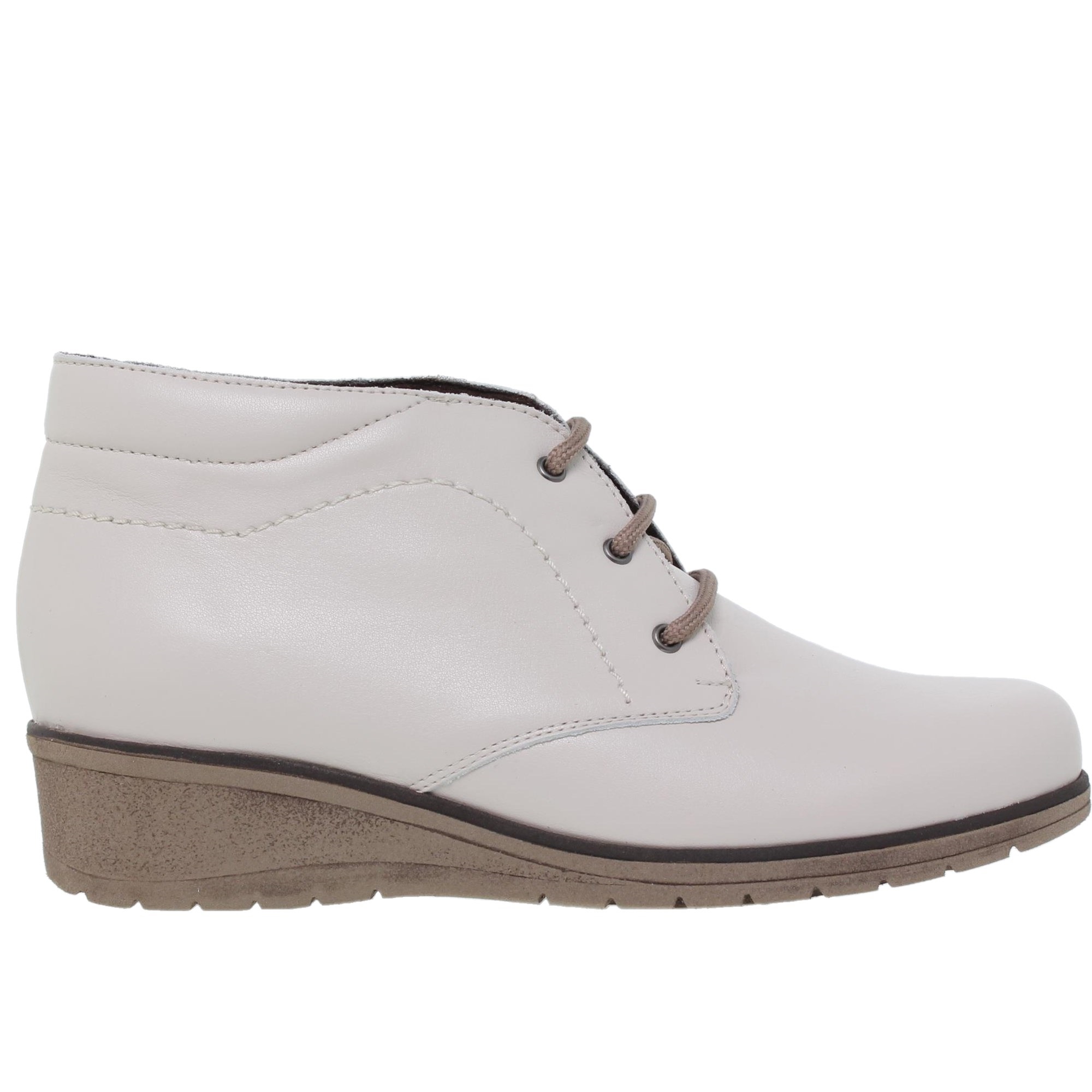 Botines Cuña Cómodos Mujer Piel Blanco Tupie - Botines Plantilla Extraíble 70241TP