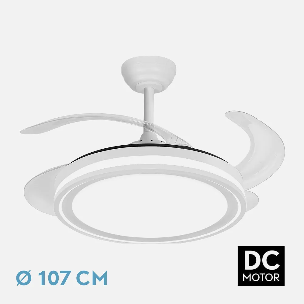Ventilador Dc Bandido 59w Blanco 4aspas