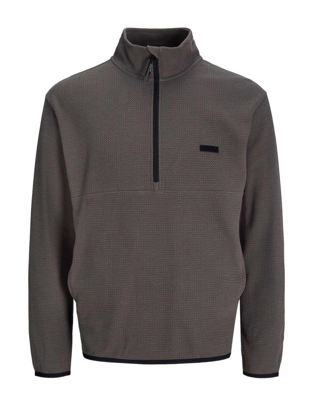 Sudadera Jack&Jones griso oscuro sin capucha para hombre