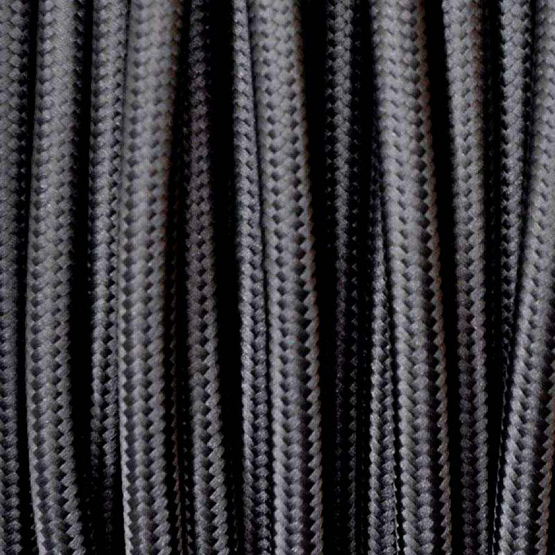 LEDBOX Cable textil redondo 2x0,75mm, 1m, negro. Instalaciones, Cableado