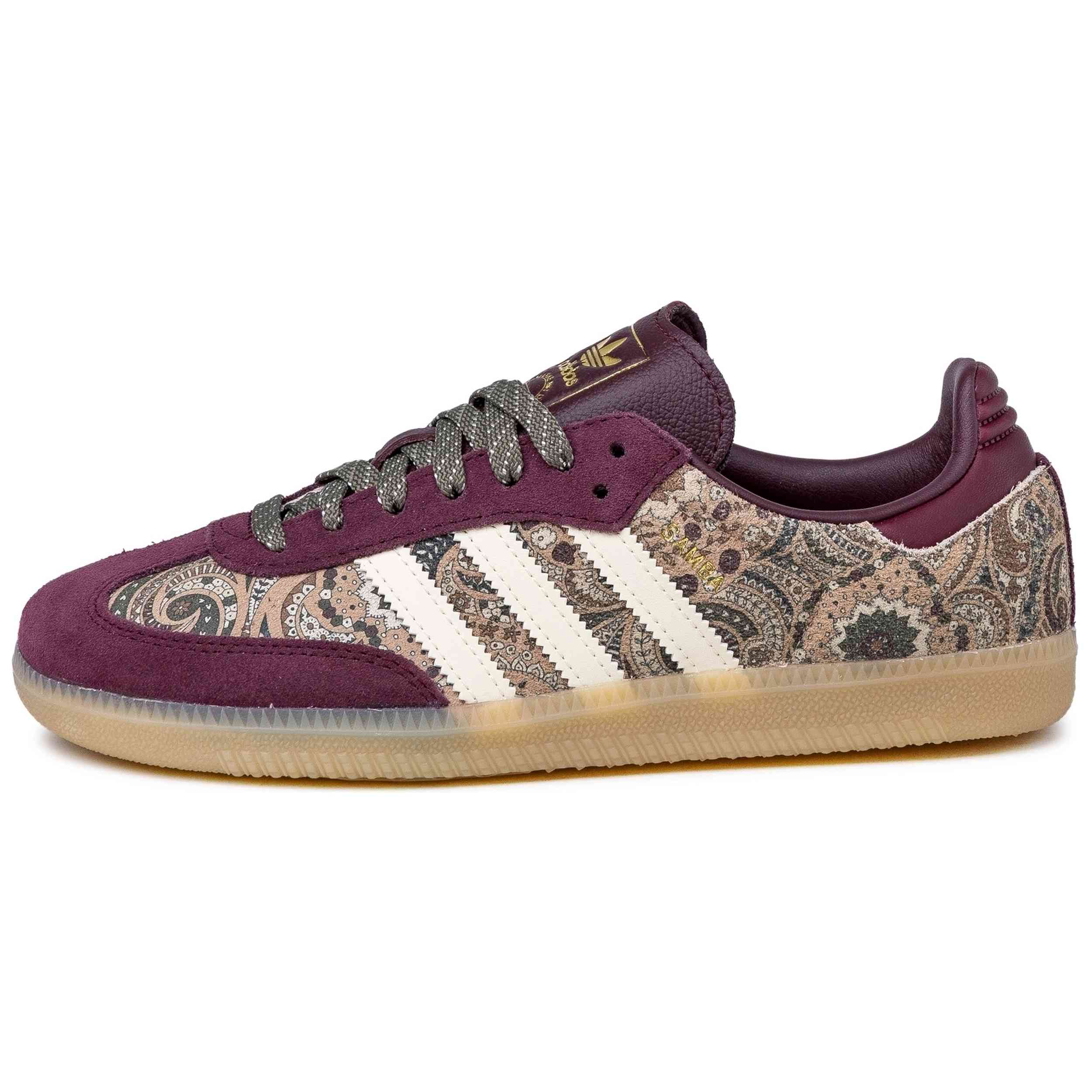 Zapatillas Adidas modelo Samba OG x Liberty London "Burgundy" para Mujer