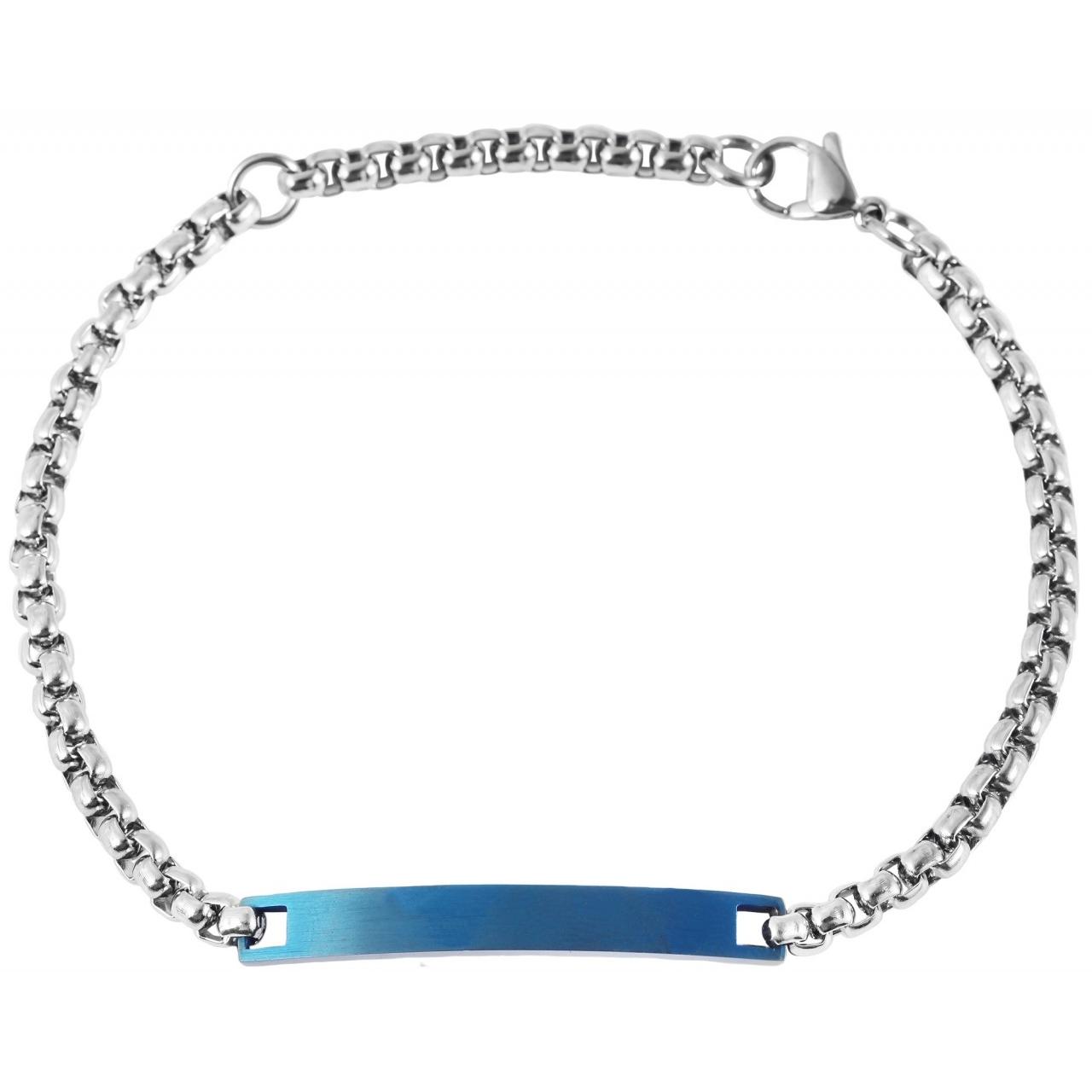 Akzent® Pulsera Prateada em Aço Inoxidável - 0496