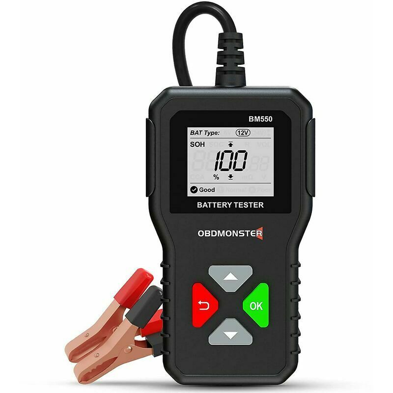 TK Probador de batería 1 Uds 6v 12v 24v, 100-2000 Cca 2ah-220ah probador de alternador automotriz analizador de batería Digital para coche/camión