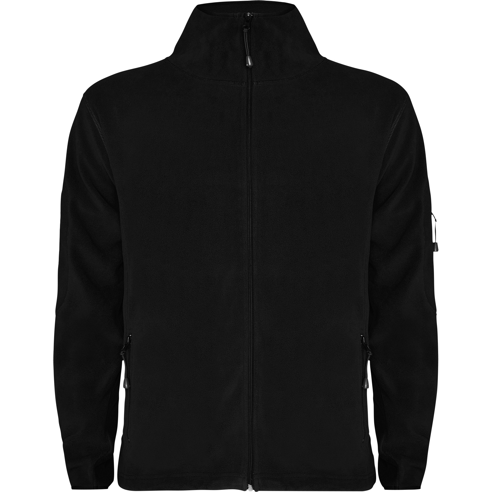 Chaqueta Micropolar ROLY-LUCIANE Hombre Cuello Alto Manga Larga Ribetes en Contraste Bolsillo con Cremallera 100% Poliéster 300g/m²
