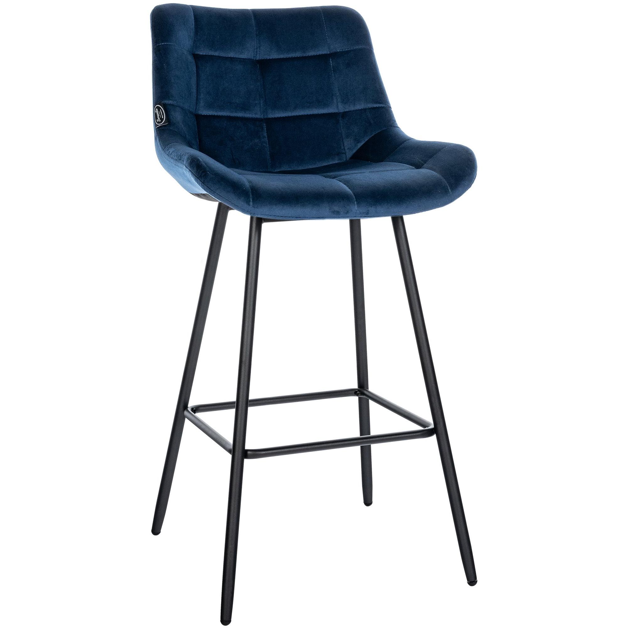 Taburete de bar Weston Azul,Terciopelo