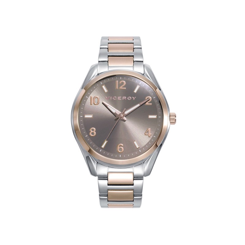 Reloj Mujer Viceroy Chic 401222-15 - Acero Bicolor, Marrón, 38mm