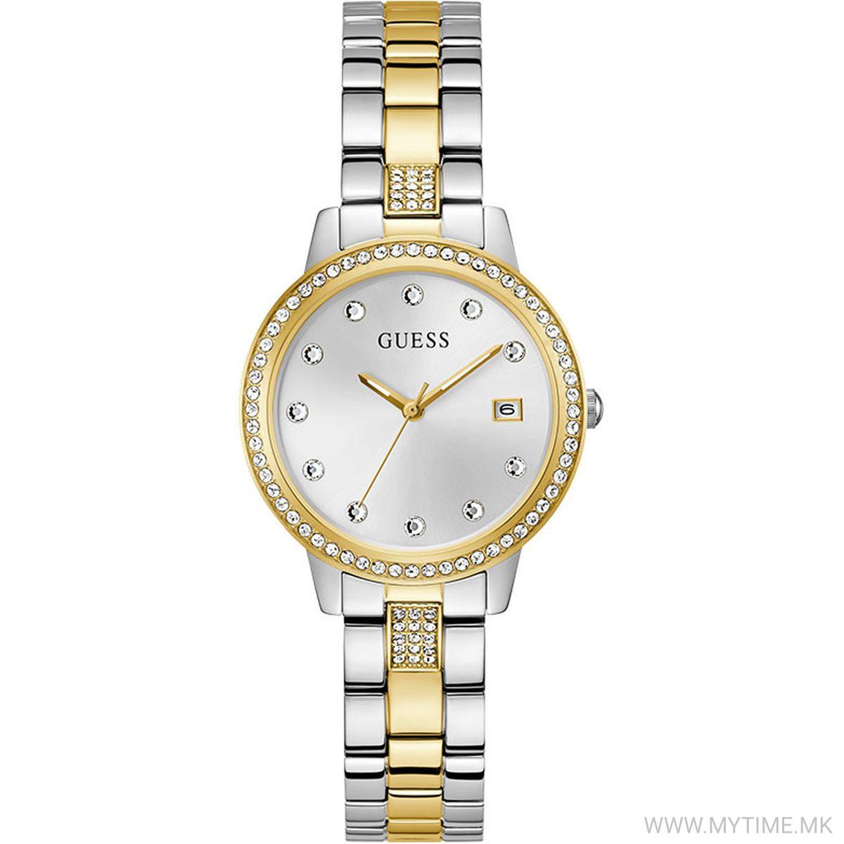 Guess Reloj Mujer Analogico Cuarzo con Correa de Acero inoxidable GW0725L1