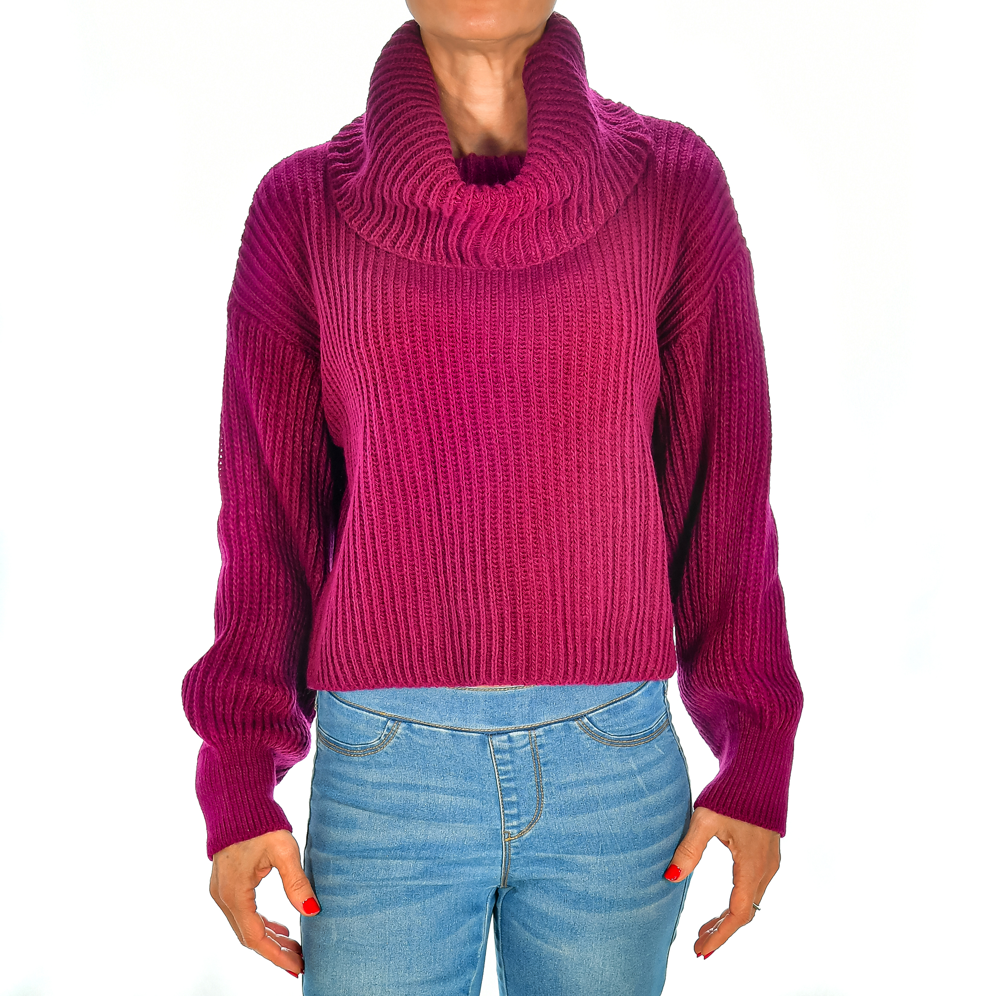 Firenze Artegiani. Jersey cuello vuelto talla única. Made in Italy.