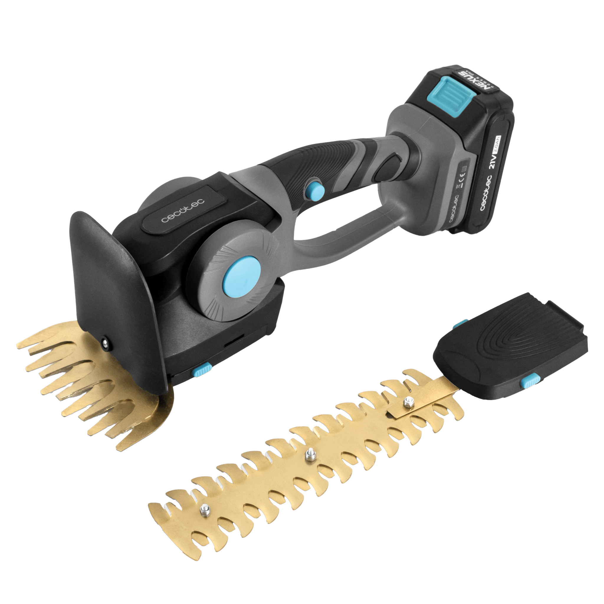 CECOTEC Cortasetos TitaniumSword 2120 Hand XL 2en1 Batería 21V Motor Brushless Cuchillas de titanio y accesorios incluidos