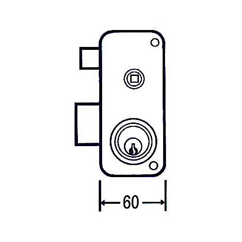 Cerradura sobreponer MCM 2556 BP 60 derecha