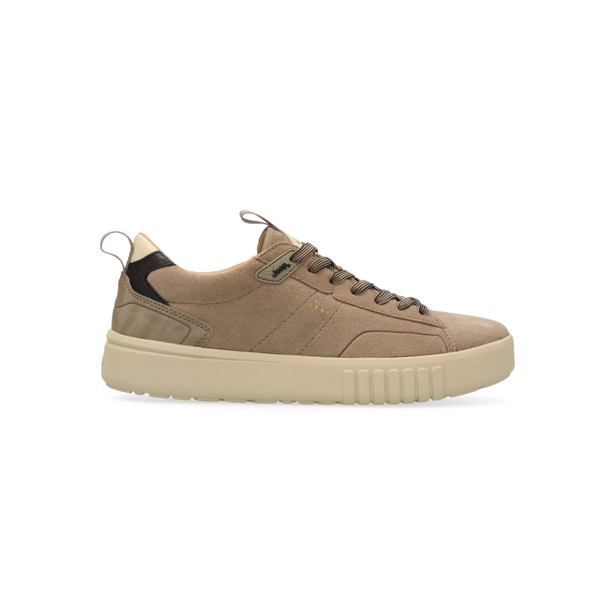 JEEP - Zapatillas deportivas Rocks Suede para hombre, cómodas con plantilla acolchada y suela de goma color caramelo