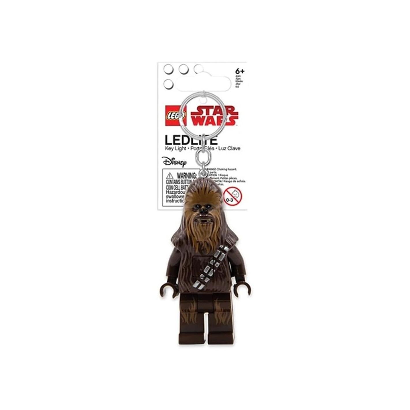 LEGO Star Wars Chewbacca Llavero Linterna LED  Figura de 76 mm de altura (KE100H) - 2 pilas CR2025 incluidas